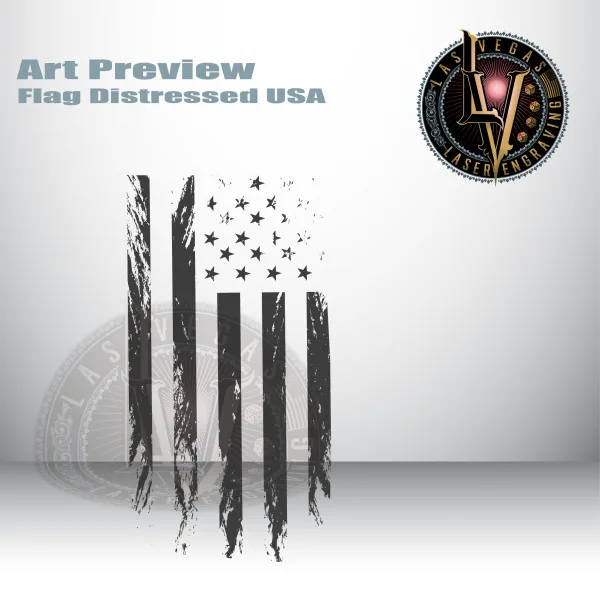 Custom Engraved PMAG Magazine – Distressed USA Flag 2 Engraved Pmag