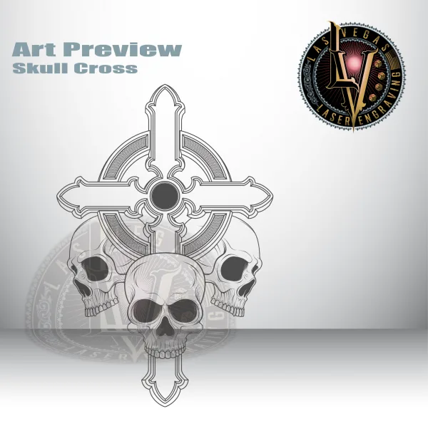 Custom Engraved PMAG Magazine – Skull and Cross 2 Engraved Pmags