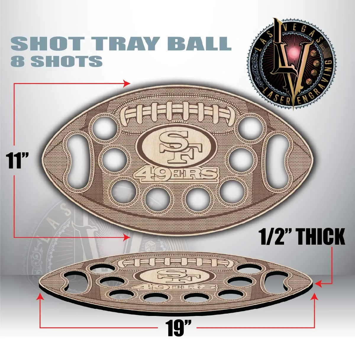NFL Football Shot Tray – 8 Shots 2 8 Shot Ball
