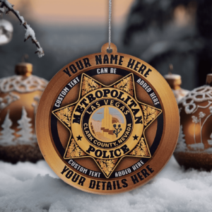 Policeman Personalized Acrylic Christmas Ornament