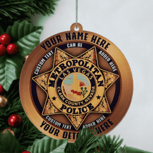 Policeman Personalized Acrylic Christmas Ornament