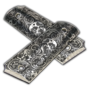 Skull Filigree engraved grips