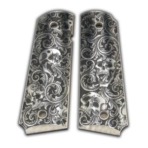 Skull Filigree engraved grips