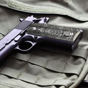 Laser Engraved Aztec 1911 Grip
