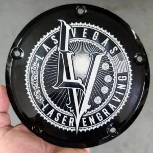Custom engraved motorcycle derby cover