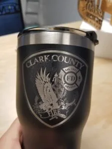 Custom engraved tumbler in Las Vegas