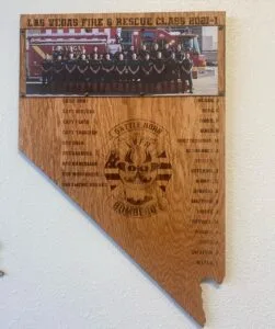 Custom engraved wood recognition plaque