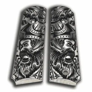 Custom Laser Engraved 1911 Aluminum Grips - Viking Warrior